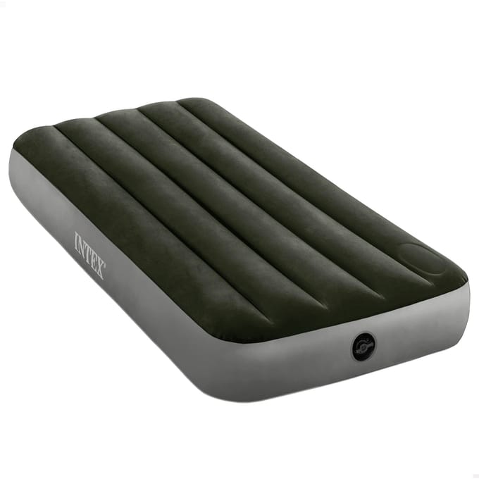 Opblaasmatras met voetpomp voor 1 persoon Intex Downy