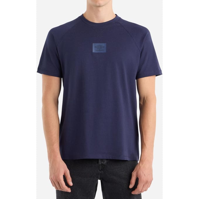 Umbro Heren Gelaagd Box Logo T-Shirt (Peacoat)