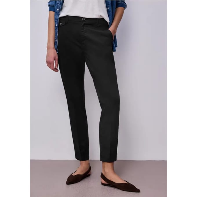 Casual fit chino's in een zachte stof