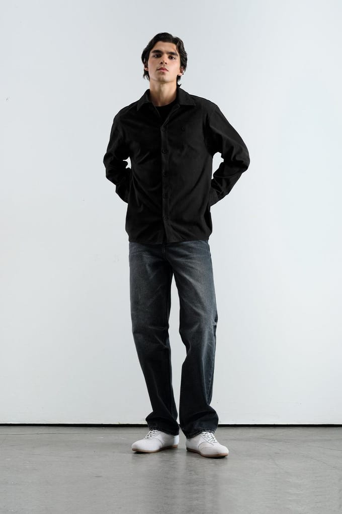Heren Faux Suède Langdurig Shirt