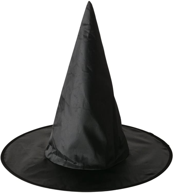 Heksenhoed “Witchy” – Zwarte toverhoed – Ø39 cm – Polyester – Halloween