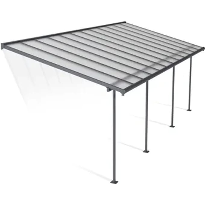 Palram | Canopia - Terrasoverkapping Sierra - Donkergrijs - 3x7,4m