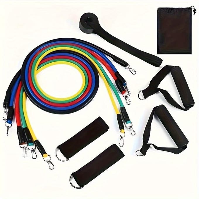 11 stuks Multifunctionele TPE Spantouw Set Meerdere Spanningen Antislip Anti-Breuk blue