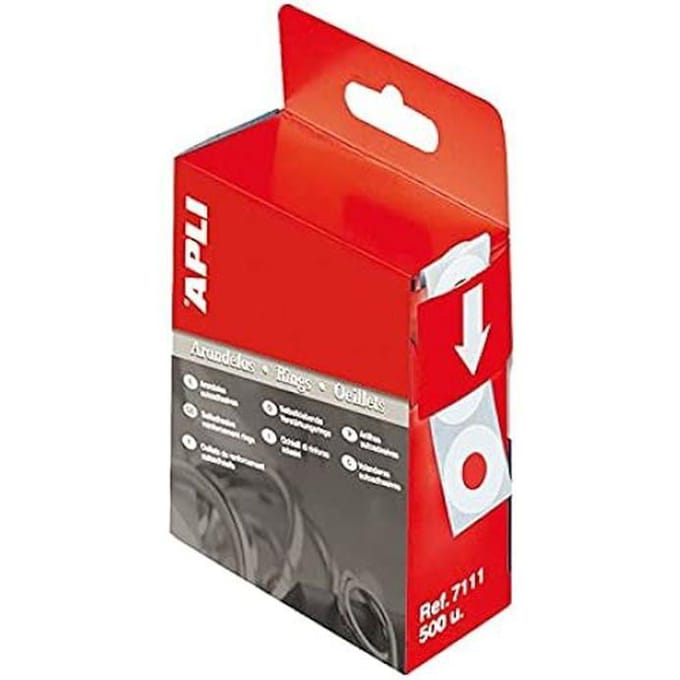 Rondelles autocollantes - Apli - Apli 07111 - 500 pièces - Ø 13 mm - Couleur blanche
