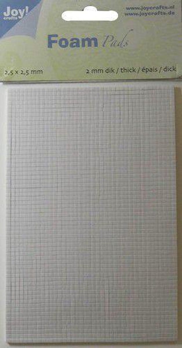 JoyCrafts - Foam Pads - Foam Pads 2,0 mm/2,5mm blok WIT 2,5mm, 10x15cm