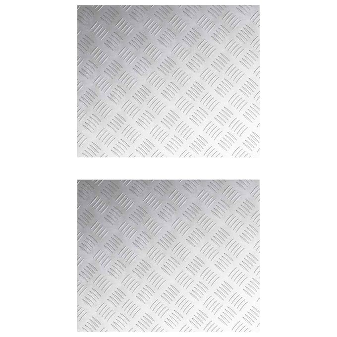 vidaXL - Trapmatten - 2 - st - 60 - x - 50 - cm - Zilver - Aluminium - Rechthoekig
