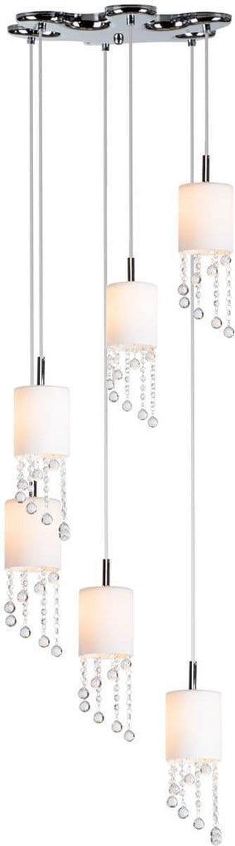 Hanglamp Tango 6 rond Ø42cm - chroom - 6x27w G9