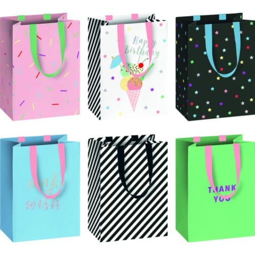 Stewo geschenktasjes gelato, assorti, formaat 10 x 8 x 14 cm
