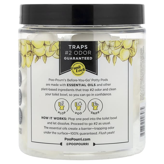 Poo-Pourri, Before-You-Go® Potty Pods, Original Citrus, 20 Pods, 8,1 oz (230 gram) beige