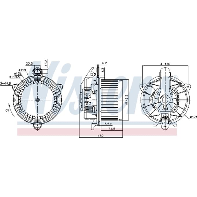 Binnenventilator NISSENS 87495