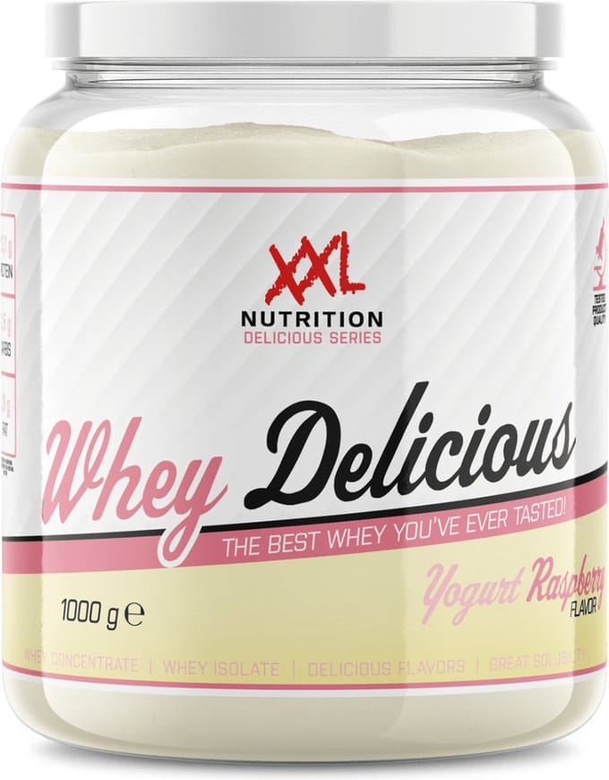 XXL Nutrition - Whey Delicious - Yoghurt Raspberry - Eiwitpoeder - 1000 g