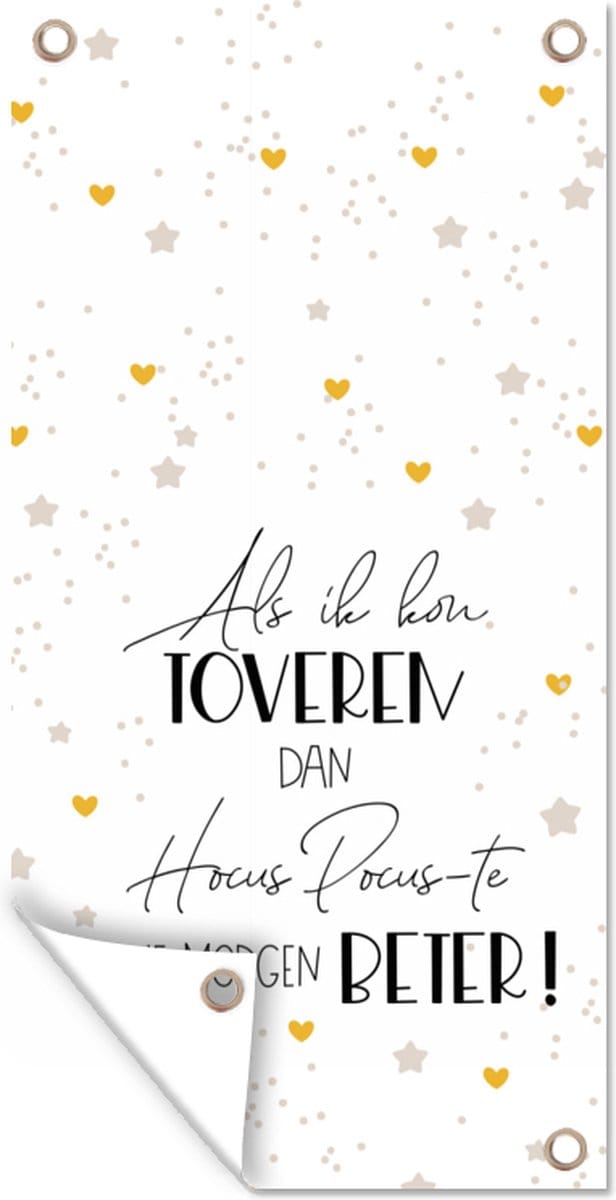 Tuinposter Sterkte - Quotes - Hart - Toveren - 30x60 cm - Tuindoek