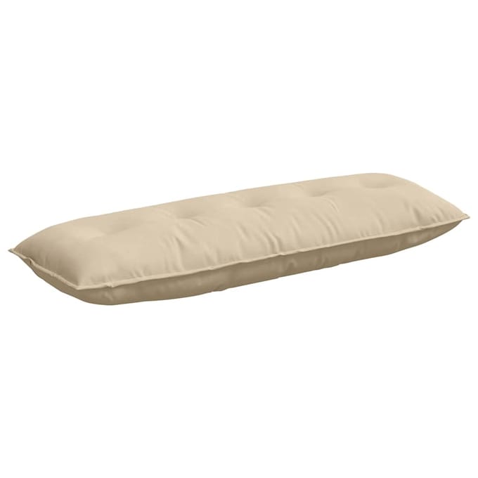 vidaXL - Rugkussen - Crèmekleurig - 140 - x - 50 - cm - Microvezel - Stof