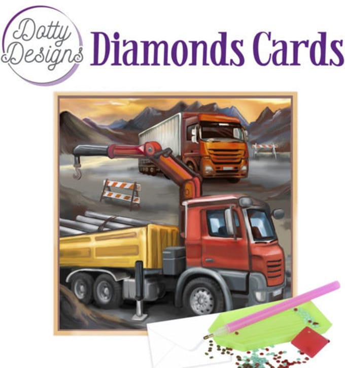 Diamond Painting Dotty Design Diamonds Cards | Vintage Truck DDDC1030