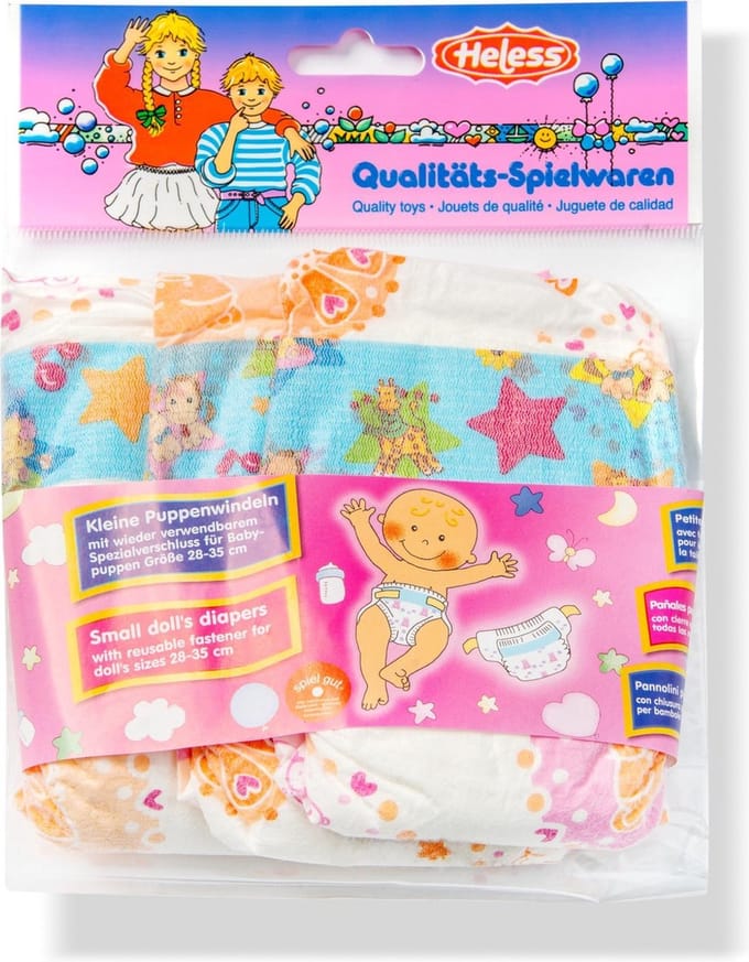 Heless Poppenluiers Meisjes 28-35 Cm Polyester Wit 3 Stuks