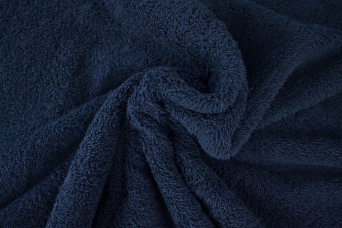 10 meter badstof - Navy - 90% katoen - 10% polyester