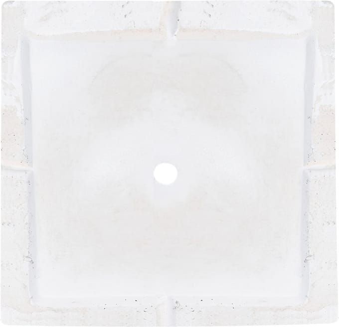 PAROS - Plantenbak - Wit - 30x30x28 cm - Klei-vezelmengsel