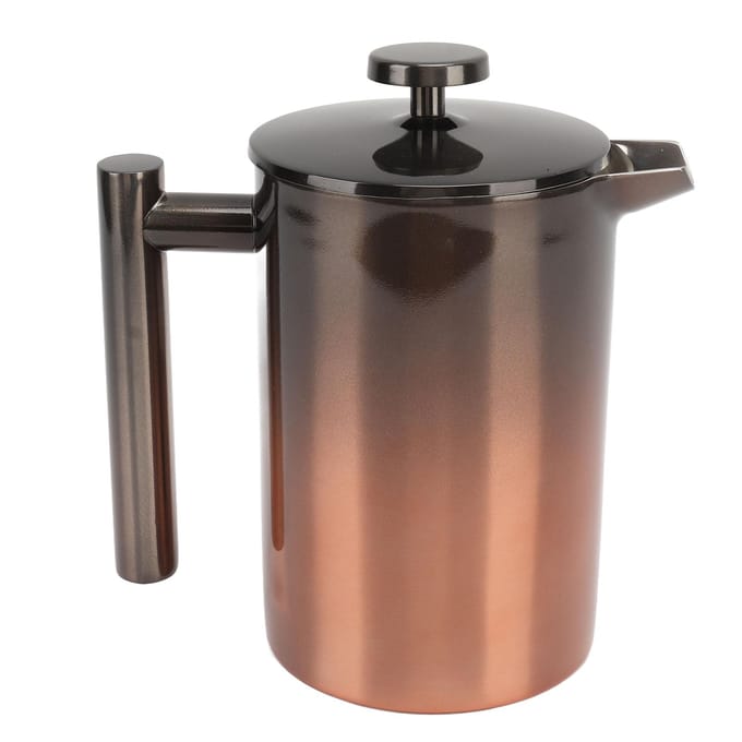 French Press Koffie Thee Maker met Filter Dubbellaags 304 Roestvrij Staal Verloop voor 800ml L black
