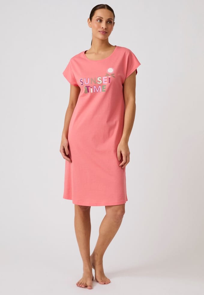 Damart - Nachthemd van puur katoen - Dames - Roze - 38-40 (S)