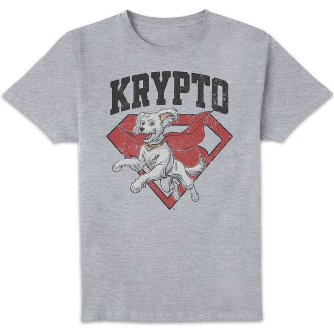 DC Comics Superman Krypto Unisex T-Shirt - Grey - M