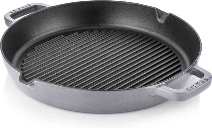 Silver Grill pan - 30 cm - 2.5 liter - Gietijzer - Grijs