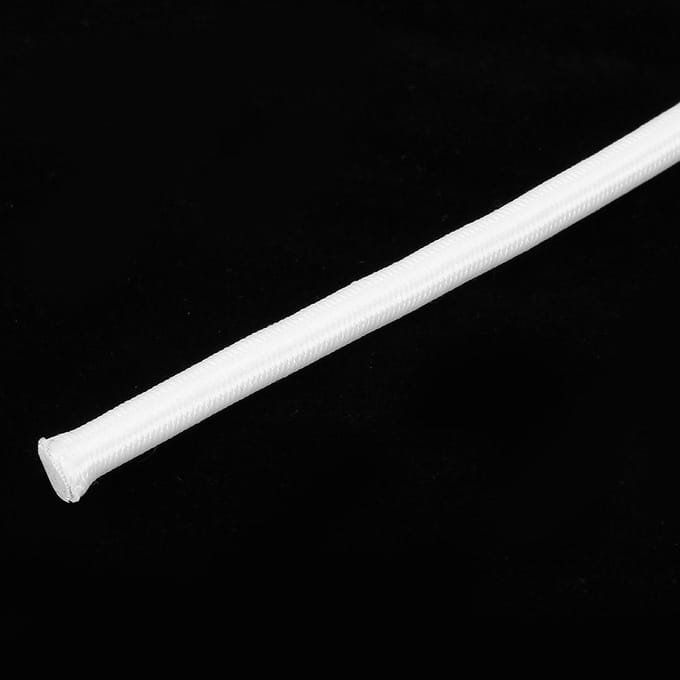 7mm 10m/32.8ft Sterke Elasticiteit Ronde Elastische Koord Naaien DIY Accessoires Wit white