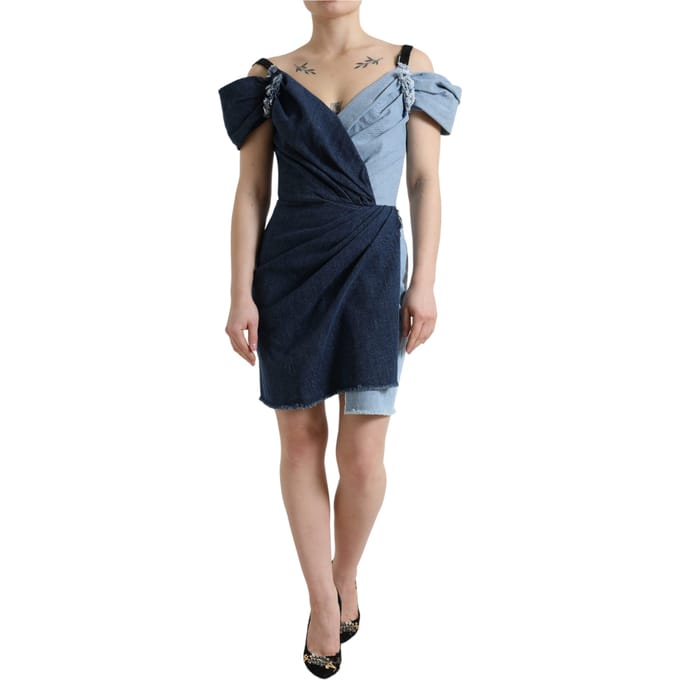 Tweedelige Denim Minijurk