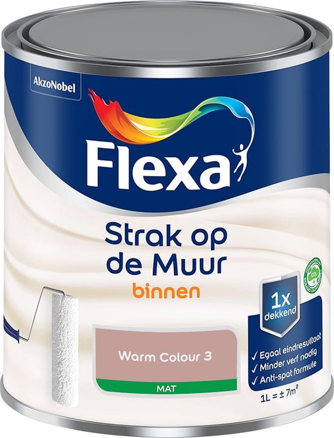 Flexa Strak Op De Muur Binnen Mat Warm Colour 3 1 L