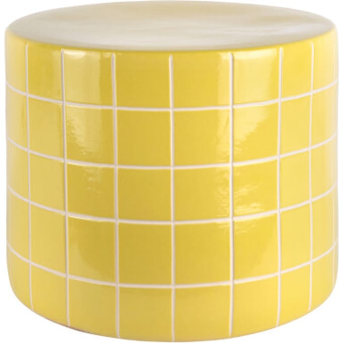 Leitmotiv bijzettafel retro tiles low - 42x42x34 cm
