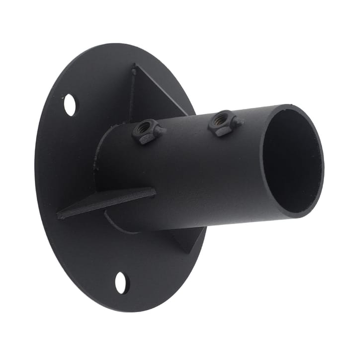 Kettinghek Paal Vloerflens Basisflens Zware Massieve Hekpaal Betonmontage voor Vasthouden 52mm black