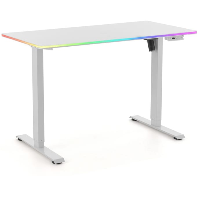 Kinderbureau Worktime Kid 120 x 60 LED elektrisch in hoogte verstelbaar wit hjh OFFICE
