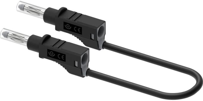 Electro PJP 2214/600V-CD1-25N Meetsnoer Steekaansluiting 4 mm 25 cm Zwart 1 stuk(s)