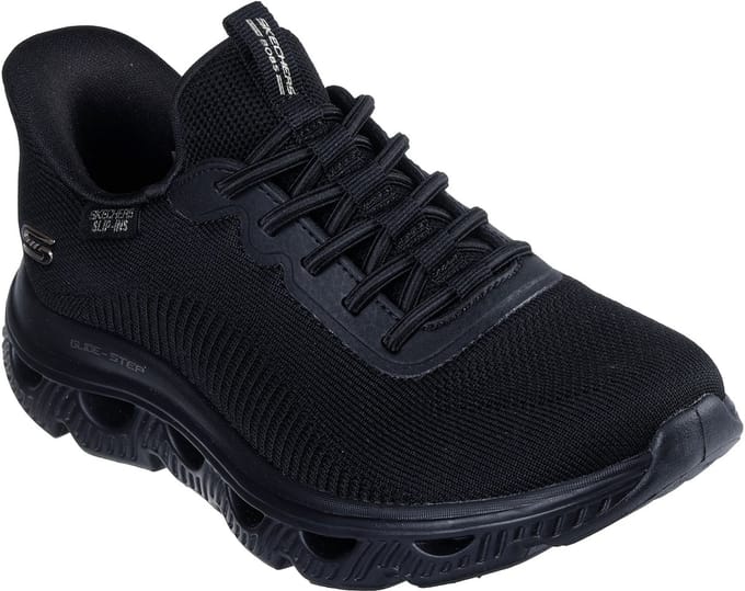 Skechers Dames Slip-ins BOBS Sport Arc Waves Sneakers 117629 BBK Black