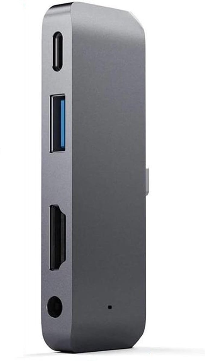 DrPhone Pro Hub V2 - Mobiele USB-C Hub met 4K HDMI, 3.5mm Aux Female Hoofdtelefoon Jack + USB 3.0 - iPad Pro / Surface Tablet