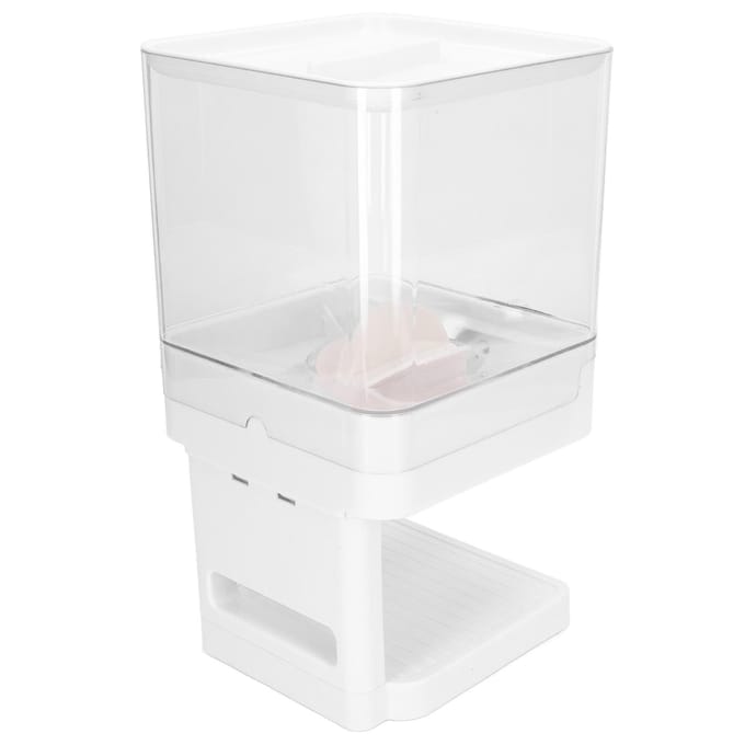 Ontbijtgranendispenser 17.5oz Inhoud Enkelvoudig Vak Graandispenser Transparant Plastic Voedseldispenser voor white