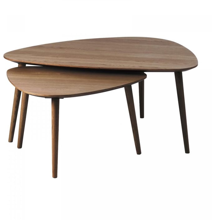 Nordic Home - Heidi organische salontafels - set van 2 - bruin