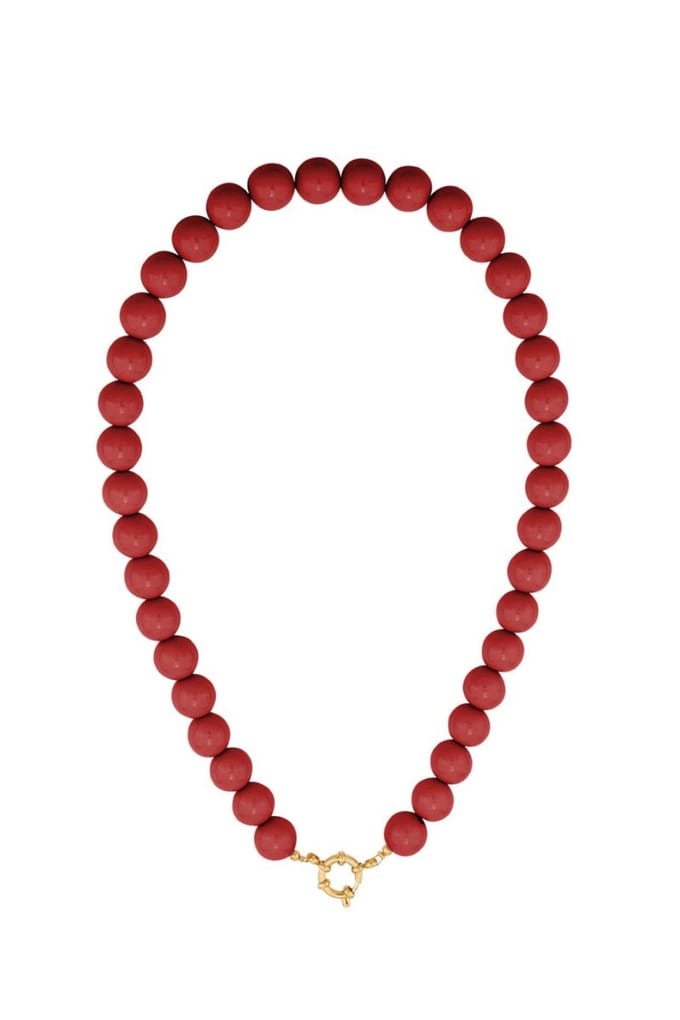 Kralenketting Colour - Wijnrood