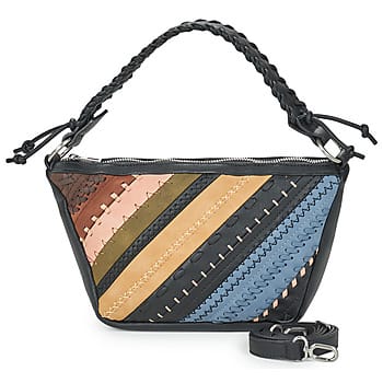 Desigual schoudertas Quebec Whipstitch Munich Shoulder Bag Brown veelkleurig