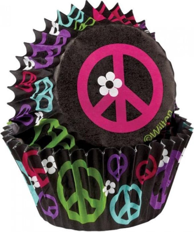 Wilton Mini Baking cups Peace pk/100