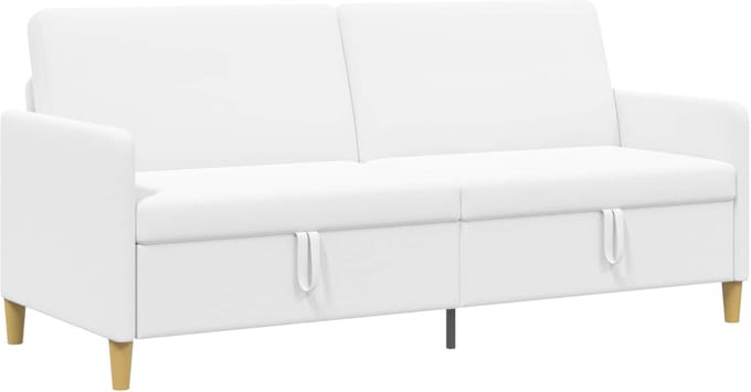 vidaXL - Sofa - met - Opbergruimte - Wit - 192 - x - 78 - x - 87 - cm - Polyester