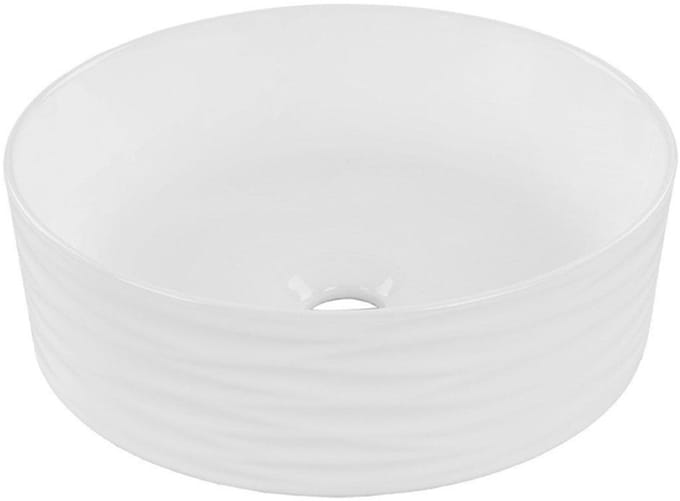 Differnz Wave waskom 37x37x12cm keramiek wit glans