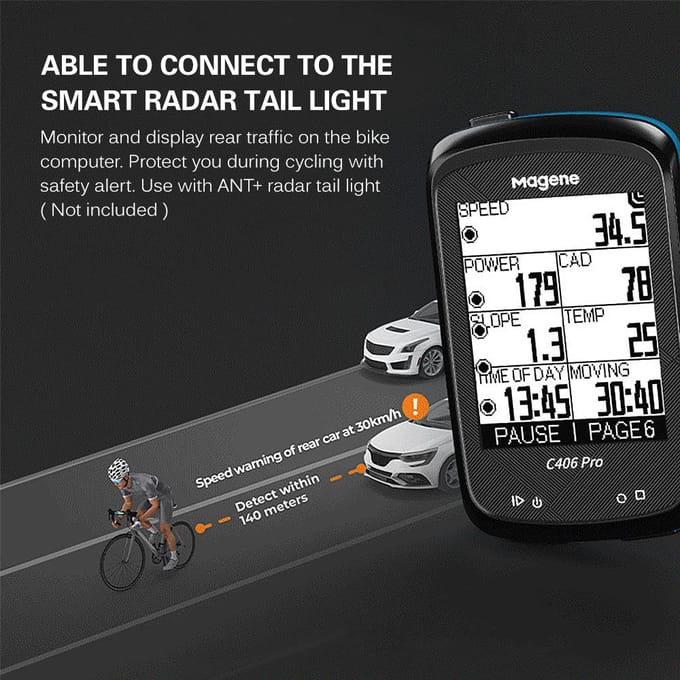 Fiets GPS Computer Waterdicht Draadloos ANT+ Slimme Fiets Snelheidsmeter Fiets Kilometerteller rood