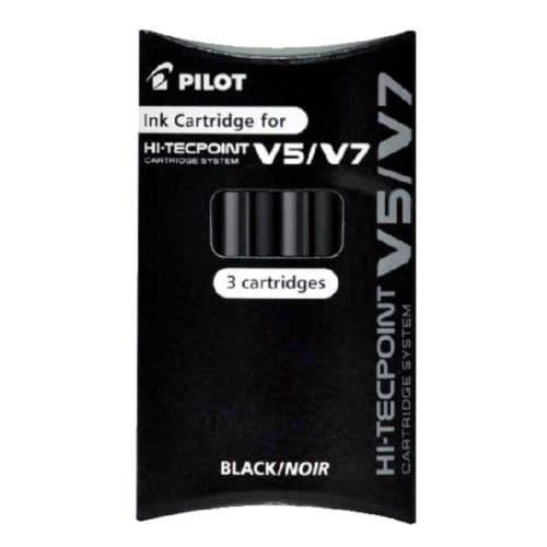 Inktpatroon PILOT Begreen Hi-Tecpoint V5/V7 zwart set à 3 stuks