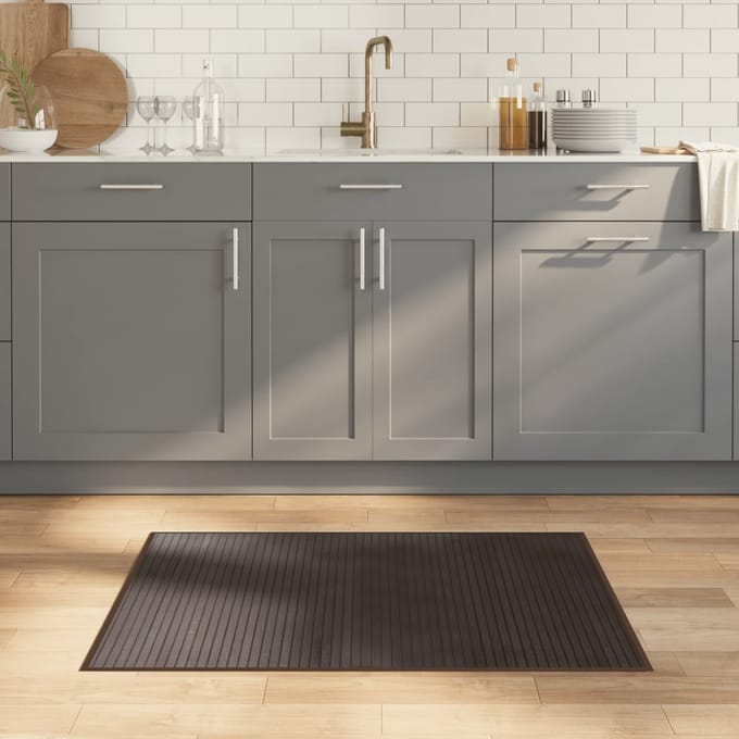 vidaXL - Vloerkleed - rechthoekig - 70x100 - cm - bamboe - donkerbruin