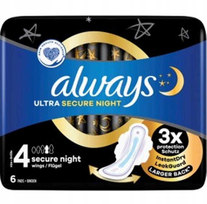 Always Long Maandverband Met Vleugels  4 pakjes van 8 stuks