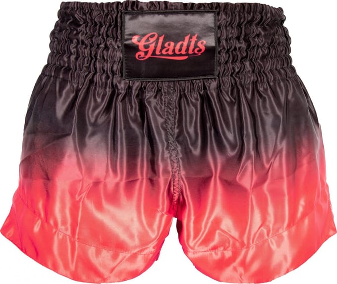 Gladts Kickboksbroek kinderen zwart/rood Maat M