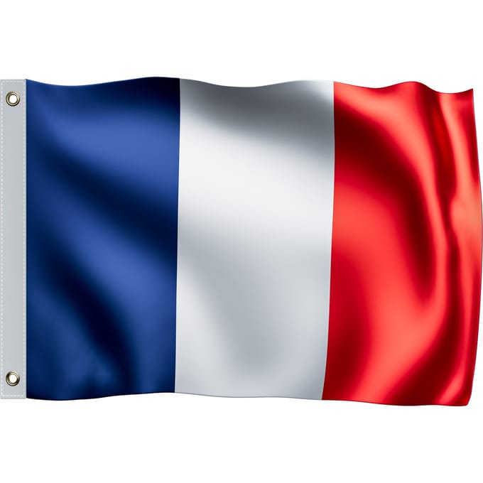 Monzana Vlag Frankrijk - Metalen Ringen - 150x90cm - Polyester