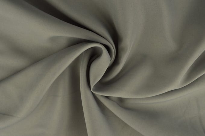 12 meter brandwerende stof - Zilvergrijs - 100% polyester