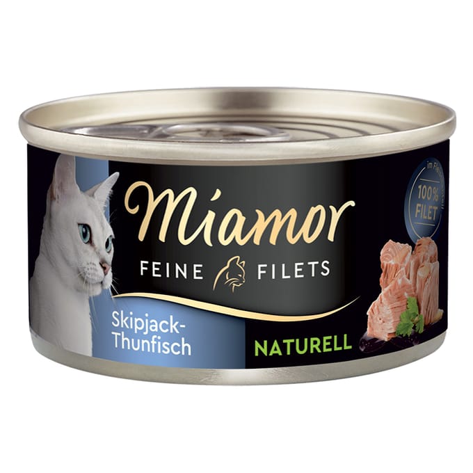 Miamor Fijne Filets Naturel 6 x 80 g Kattenvoer - Skipjack-Tonijn