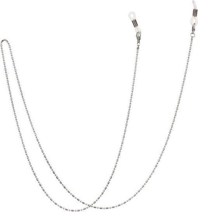 Brillenketting – Brilketting – Zilver Kleurig Droplets